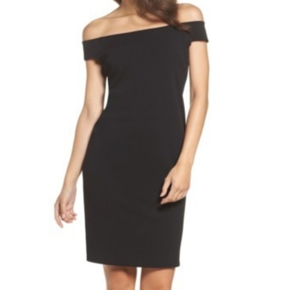 Eliza J Dresses & Skirts - **FINAL SALE** Eliza J Off Shoulder Sheath Dress